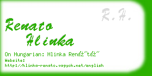 renato hlinka business card